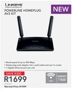 Linksys Powerline Homeplug AV2 Kit