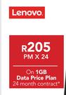 Lenovo IdeaTab A7600-On 1GB Data Price Plan