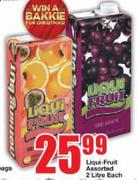 Liqui-Fruit Assorted-2Ltr Each