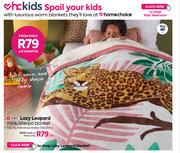 Lazy Leopard Mink/ Sherpa Blanket-Each