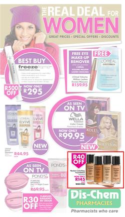 Dis-Chem : The real deal for women (Until 7 July 2013), page 1