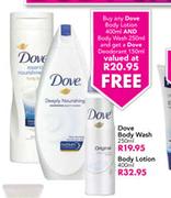 Dove Body Wash-250ml Each