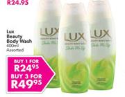 Lux Beauty Body Wash-400ml Each