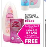 Gyna Guard Ultimate Wash 140ml + Free Vaginal Capsules