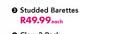 Studded Barettes-Each