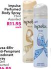 Impulse Perfumed Body Spray-75ml Each