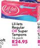 Lil-lets Regular or Super Tampons-16 Pack Each