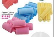 Foam Curlers Assorted Sizes-Per Pack