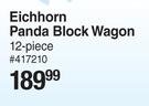 Eichhorn Panda Block Wagon 12 Piece