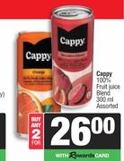 Cappy 100% Fruit Juice Blend Assorted-For Any 2 x 300ml