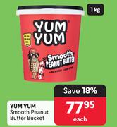 Yum Yum, Smooth Peanut Butter Bucket-1Kg 