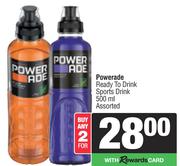 Powerade Ready To Drink Assorted-For Any 2 x 500ml