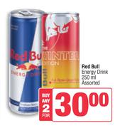 Red Bull Energy Drink Assorted-For Any 2 x 250ml