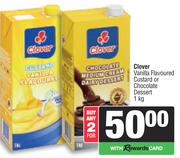 Clover Vanilla Flavoured Custard Or Chocolate Dessert-For Any 2 x 1kg