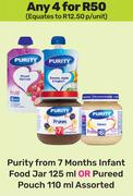 Purity From 7 Months Infant Food Jar 125ml Or Pureed Pouch 110ml Assorted-For Any 4