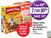 Happy Valley Chocolate Or Strawberry Rice Puffs-350g