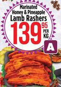 Nagiah's Marinated Honey & Pineapple Lamb Rashers-Per Kg