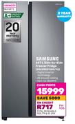 Samsung 647Ltr Side-By-Side Freezer Fridge RS62R5011M9/FA