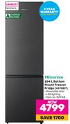 Hisense 264Ltr Bottom Mount Freezer Fridge H370BIT