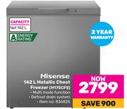 Hisense 142Ltr Metallic Chest Freezer H175CFS