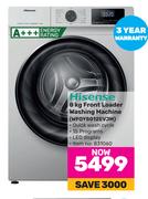 Hisense 8Kg Front Loader Washing Machine WFQY8012EVJM