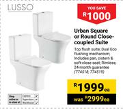 Lusso Urban Square Or Round Close Coupled Suite-Each