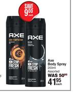 Axe Body Spray Assorted-200ml Each