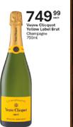 Veuve Clicquot Yellow Label Brut Champagne-750ml Each