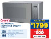 Defy 30L Metallic Microwave DMO390