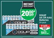 Dquip AA Or AAA Batteries 24 Pack-Per Pack