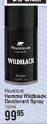 Rockford Homme Wildblack Deodorant Spray-150ml