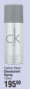 Calvin Klein Deodorant Spray-150ml