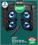 Amplify Dual 3 Bluetooth Speaker & Wired Microphone