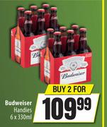 Budweiser Handies-For 2 x 6 x 330ml