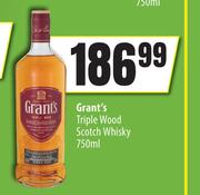 Grant's Triple Wood Scotch Whisky-750ml