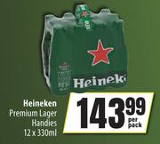 Heineken Premium Lager Handies-12 x 330ml Per Pack