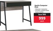 Apollo Computer Desk 405354-Each
