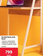 Orchid Desk With Shelf 462858-Each