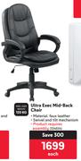 Ultra Exec Mid-Back Chair 334654-Each