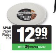 Spar Paper Plates-10s Per Pack