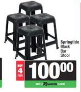 Springtide Black Bar Stool-For 4