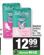 Stayfree Sanitary Pads Assorted-8s/10s