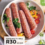 Oukraal Wors-4 x 100g Per Pack