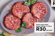 Food Lover's Beef Burger Patties-4 x 80g Per Pack