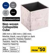 Home & Kitchen Non Woven Collapsible Cube 280mm x280mm x 280mm 