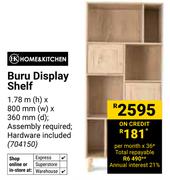 Home & Kitchen Buru Display Shelf 1.78m (h) x 800mm (w) x 360mm (d) (704150)