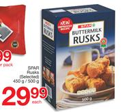 SPAR Rusks (Selected)-450g/ 500g Each