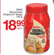 SPAR Mayonnaise (Original Or Tangy)-750g Each