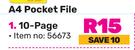 Flip File A4 Pocket File 10 Page