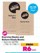 Game A4/A5 48/72 Pages Exercise Books & Nature Study Books-Each
